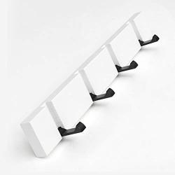 Wall-Mounted Hook Coat Rack，Anti-Rust and Durable Alloy Removable Hook Hanger，Clothes/Coats/Hats/Handbags/Towels/Multi-Function Wall Racks (Color : White, Size : 4 Hooks)