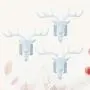 NUOBESTY Antler Iron Wall Hook 3Pcs, 3D Metal Clothes Hanger Christmas Room Decor Stereoscopic Deer Head Door Coat Rack Hat Cap Holder Organizer for Home Bathroom - White NUOBESTY Antler Iron Wall Hook 3Pcs, 3D Metal Clothes Hanger Christmas Room Decor Stereoscopic Deer Head Door Coat Rack Hat Cap Holder Organizer for Home Bathroom - White