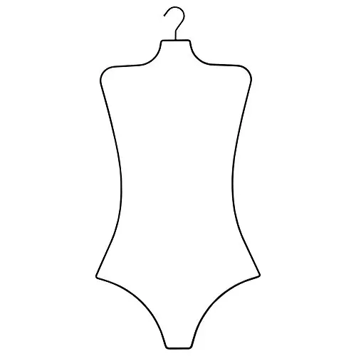NAHANCO BFWBR12 Ladies Wire Swimwear Body Hanger, Rubberized (Pack of 12) NAHANCO BFWBR12 Ladies Wire Swimwear Body Hanger, Rubberized (Pack of 12)