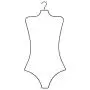 NAHANCO BFWBR12 Ladies Wire Swimwear Body Hanger, Rubberized (Pack of 12) NAHANCO BFWBR12 Ladies Wire Swimwear Body Hanger, Rubberized (Pack of 12)
