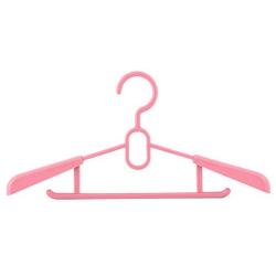 Liyes Plastic Hangers, Dry Wet Clothes Clothes Tree, Telescopic Durable Hanger Space-Saving Clothes Stand with Non-Slip Pads Adjustable Cushion Clips for Coat, Jacket, Dress, Shirt (Pink)