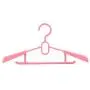 Liyes Plastic Hangers, Dry Wet Clothes Clothes Tree, Telescopic Durable Hanger Space-Saving Clothes Stand with Non-Slip Pads Adjustable Cushion Clips for Coat, Jacket, Dress, Shirt (Pink)