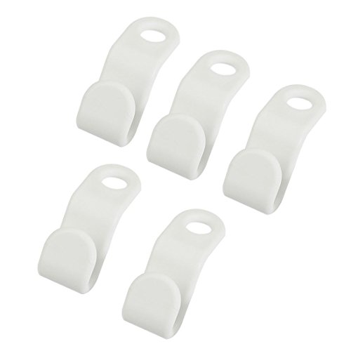 uxcell Plastic Clothes Hanger Connector Hook 5 Pieces White uxcell Plastic Clothes Hanger Connector Hook 5 Pieces White