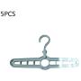 Dsxnklnd 5Pcs 360 Rotation Multifunction Space Saving 9-Hole Magic Clothes Hanger Closet Hanger with Hook
