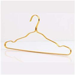 QKKstore Clothes Hanger Durable Antideformation Aluminium Alloy Closet Adult Skirt Dress Clothing Towel Storage Rack Hangers for Clothes,Gold