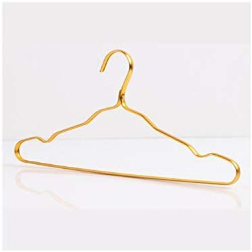 QKKstore Clothes Hanger Durable Antideformation Aluminium Alloy Closet Adult Skirt Dress Clothing Towel Storage Rack Hangers for Clothes,Gold