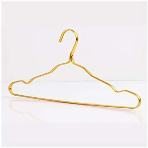 QKKstore Clothes Hanger Durable Antideformation Aluminium Alloy Closet Adult Skirt Dress Clothing Towel Storage Rack Hangers for Clothes,Gold
