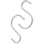 uxcell Stainless Steel S Shaped Pot Pan Clothes Storage Hanger Hook 10 Pcs Silver Tone