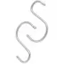 uxcell Stainless Steel S Shaped Pot Pan Clothes Storage Hanger Hook 10 Pcs Silver Tone