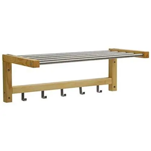 Cxjff Wall Coat Rack Clothes Hat Hanger Holder Hooks Rods Shelf Wood Fashion, 3 Colors Available, 72.3x32x25CM (Color : Log) Cxjff Wall Coat Rack Clothes Hat Hanger Holder Hooks Rods Shelf Wood Fashion, 3 Colors Available, 72.3x32x25CM (Color : Log)