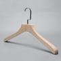 6 Pcs Healthy No Painting Wide Shoulder Wooden Clothes Coats Hanger Rack, Natural Environmental Thick Wood Garment Hanger Rack,44 cm