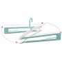 5pcs Random Color Space Saving Coat Clothes Hangers Non Slip Slim-Line Soft Extension Clothing Hotel, Home, etc. Hangers