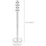 Ymjdmb Coat Rack Hat Stand Free Standing Display Hall Tree Wood Clothes Hangers Garment Storage Holder with 10 Hooks H182cmW40cm (Color : A)