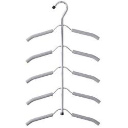 2pcs Random Color 5 Layers Clothes Hanger Shawl Cloth Closet Hanger Multifunctional Clothing Rack Durable Stainless Steel Clothing Hanger