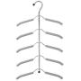 2pcs Random Color 5 Layers Clothes Hanger Shawl Cloth Closet Hanger Multifunctional Clothing Rack Durable Stainless Steel Clothing Hanger