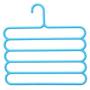 5pcs Random Color Multi-Purpose Clothes Hanger Practical 5 Layers Pants Hanger Scarf Tie Rack Space Saving Clothes Hanger Decoration