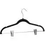 Velvet Skirt Hangers with Clips 12 Pack Non Slip Velvet Clothes Hangers with Notches for Pants and Coat Slim and Heavy Duty