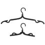 Cabilock Clothes Hanger 6pcs Plastic Foldable Travel Home Camping Mini Non-Slip Clothes Shirts Sweaters Dress Hanger Hook Drying Rack (Black)