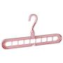 Magic Clothes Hanger,GTWCK 360 Degrees Rotating Multi-Function Nine Hole Hanger Plastic Non Slip Drying Rack for Home Bedroom (Nordic Powder)