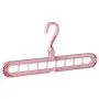 Magic Clothes Hanger,GTWCK 360 Degrees Rotating Multi-Function Nine Hole Hanger Plastic Non Slip Drying Rack for Home Bedroom (Nordic Powder)