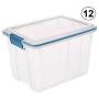 STERILITE 19324306 20-Quart Storage Container Boxes Tote (12 Pack)