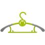 Andux Land 20pcs Adjustable Kids Children Baby Toddlers Adults Hangers Clothes Coat Hangers Plastic Non-Slip Telescopic ETSSYJ-01 (Green)