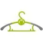 Andux Land 20pcs Adjustable Kids Children Baby Toddlers Adults Hangers Clothes Coat Hangers Plastic Non-Slip Telescopic ETSSYJ-01 (Green)