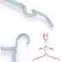 AMEOY 8pcs Folding Clothes Hanger Traveling Camping Telescopic Portable Clothes Hanging Drying Rack