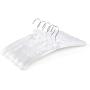 Amber Home 17'' White Satin Padded Hangers Set of 5, Sweater Hangers Bridal Wedding Dress Silk Hangers Soft Fabric No Bumps for Coat Blouse Dresses (White, 5 Pack)