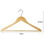 5pcs Random Color Wooden Clothes Hangers with Non-Slip Trouser Bar Suit Jeans Pants Coat Shirts Hangers Clothes Storage