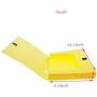 H&W 3 Pack, A4 Storage Archives Cases File Boxes Plastic with Lid, Boxes File, Height 35 55 75mm,Yellow (WG3-Z5)