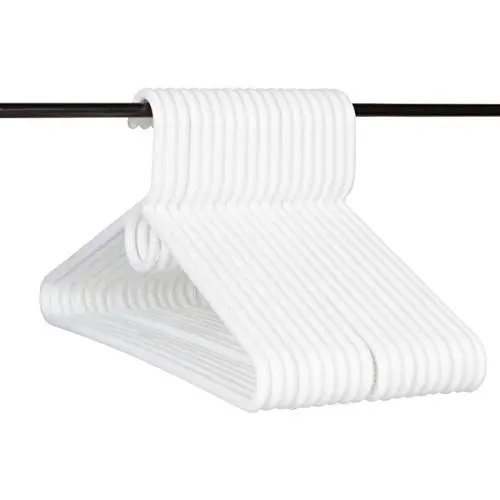 Neaties American Made White Super Heavy Duty Plastic Hangers, Plastic Clothes Hangers Ideal for Everyday Use, Clothing Standard Hangers, 18pk Neaties American Made White Super Heavy Duty Plastic Hangers, Plastic Clothes Hangers Ideal for Everyday Use, Clothing Standard Hangers, 18pk