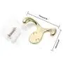 Rannb Set of 8 Gold Double Prong Robe Hook Retro Cloth Hanger Wall Mounted Used in Bedroom, Garden & Kitchen (Gold)