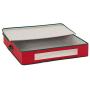 Household Essentials Red 30 inch Wreath Storage Container with Handles Green