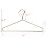 Quality Gold Modern Heavy Duty Metal Hangers ? Clothing Thin Compact Hanger ? Coated Metal Hangers for Wardrobe ? Shirt Pants Slim Hanger - 10 Pack