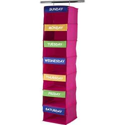 Sagler Daily Activity Organizer Kids 7 Shelf Portable Closet Hanging Closet Organizer Great Closet Solutions