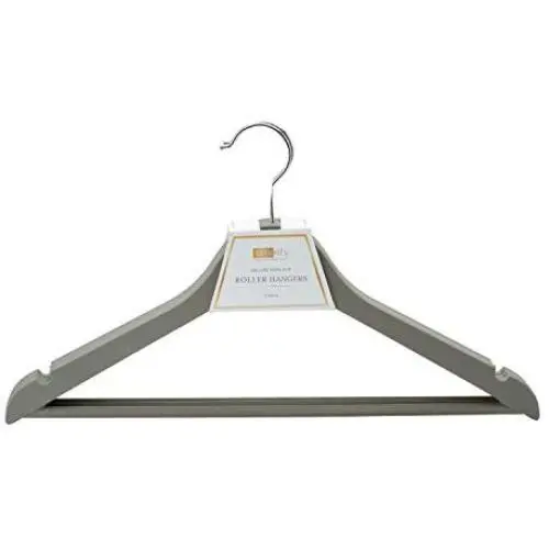 Simplify 3 Pack Deluxe Non-Slip Roller Grey Hangers Simplify 3 Pack Deluxe Non-Slip Roller Grey Hangers