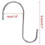 uxcell Stainless Steel S Shaped Kitchen Pot Pan Clothes Hanger Hook 9.5cm Long 5 PCS