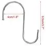 uxcell Stainless Steel S Shaped Kitchen Pot Pan Clothes Hanger Hook 9.5cm Long 5 PCS uxcell Stainless Steel S Shaped Kitchen Pot Pan Clothes Hanger Hook 9.5cm Long 5 PCS