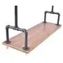 Diwhy Industrial Pipe Clothing Rack Pine Wood Shelving Shoes Rack Cloth Hanger Pipe Shelf 2 Layer Diwhy Industrial Pipe Clothing Rack Pine Wood Shelving Shoes Rack Cloth Hanger Pipe Shelf 2 Layer