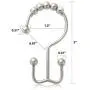 DadyMart Shower Curtain Hooks Rust Resistant Shower Curtain Rings Metal Double Glide Rollers Shower Hooks for Bathroom Shower Curtain Rods Curtains, Set of 12, Nickel DadyMart Shower Curtain Hooks Rust Resistant Shower Curtain Rings Metal Double Glide Rollers Shower Hooks for Bathroom Shower Curtain Rods Curtains, Set of 12, Nickel