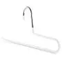 HANGERWORLD 15 Chrome White 13.7inch Metal Space Saving Non Slip Pants Bar Clothes Coat Garment Hangers HANGERWORLD 15 Chrome White 13.7inch Metal Space Saving Non Slip Pants Bar Clothes Coat Garment Hangers