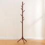 TLTLYMJ Coat Rack, Solid Wood Bedroom Hangers, Home Floor, Simple Office Clothes Rack (Color : Wood Color)