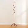 TLTLYMJ Coat Rack, Solid Wood Bedroom Hangers, Home Floor, Simple Office Clothes Rack (Color : Wood Color)