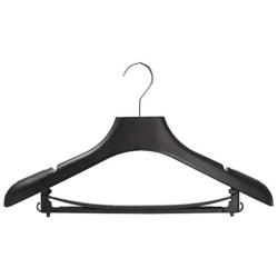 CHAONAO Black Suit Hangers Plastic Non-Slip Wide Shoulder Clothes Hanger for Coats, Jacket, Pants, and Dress Clothes,D,40pcs