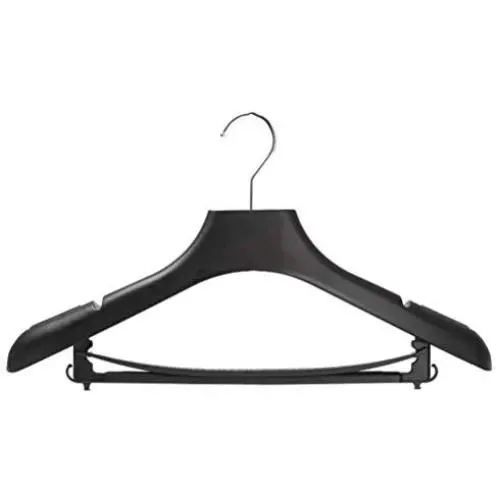 CHAONAO Black Suit Hangers Plastic Non-Slip Wide Shoulder Clothes Hanger for Coats, Jacket, Pants, and Dress Clothes,E,40pcs