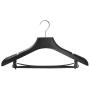 CHAONAO Black Suit Hangers Plastic Non-Slip Wide Shoulder Clothes Hanger for Coats, Jacket, Pants, and Dress Clothes,D,20pcs