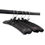 Pillowtex Childrens Satin Padded Closet Clothes Hangers - Set of 20 Black Hangers