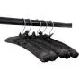 Pillowtex Childrens Satin Padded Closet Clothes Hangers - Set of 20 Black Hangers