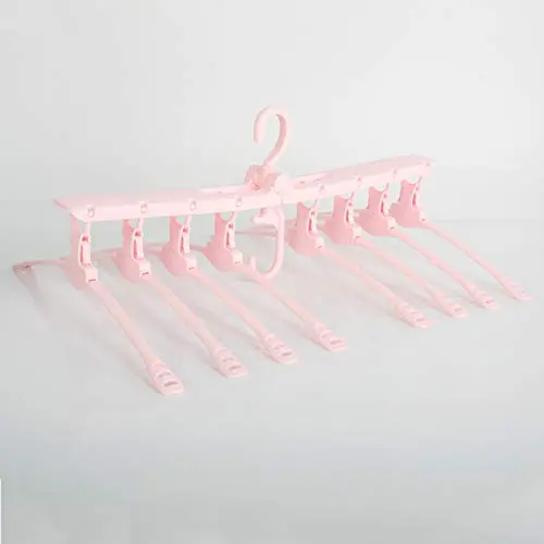 EvaroFly Multipurpose Magic Stretch Folding Hanger, Save Space Storage Clothes Hanger, Household Travel Camping -Pink 53x42x29cm EvaroFly Multipurpose Magic Stretch Folding Hanger, Save Space Storage Clothes Hanger, Household Travel Camping -Pink 53x42x29cm